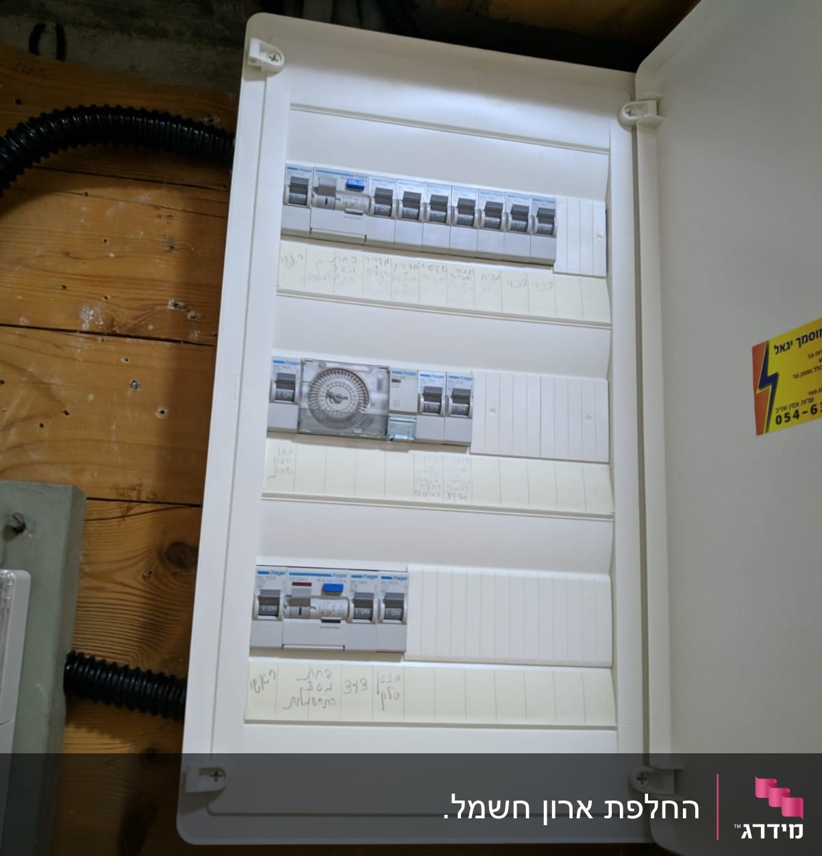 השעון לאחר סיום העבודה